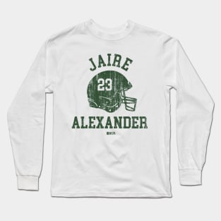 Jaire Alexander Green Bay Helmet Font Long Sleeve T-Shirt